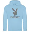 Женская толстовка (худи) Сталевий playboy Голубой фото