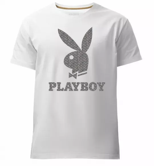 Чоловіча преміум футболка Сталевий playboy Білий фото