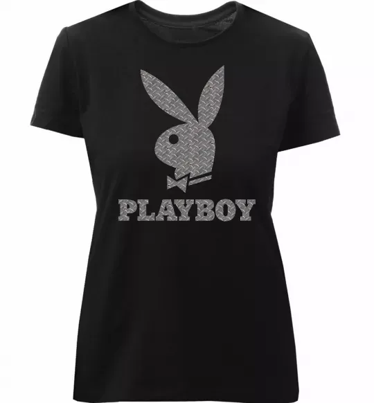 Женская премиум футболка Сталевий playboy Черный фото