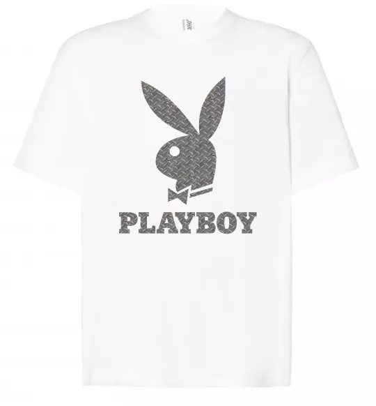 Футболка Оверсайз Сталевий playboy Білий фото