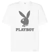 Футболка Оверсайз Сталевий playboy Білий Футболка Оверсайз Сталевий playboy Білий фото