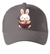 Кепка Зайчик їсть рамен Сірий фото
