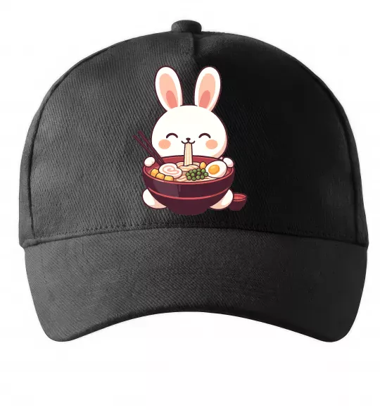 Кепка Зайчик їсть рамен Черный фото