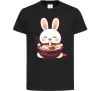 Детская футболка Зайчик їсть рамен Черный фото