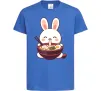 Детская футболка Зайчик їсть рамен Ярко-синий фото