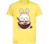 Детская футболка Зайчик їсть рамен Лимонный фото