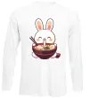 Лонгслив Зайчик їсть рамен Белый фото