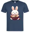 Чоловіча футболка Зайчик їсть рамен Темно-синій Чоловіча футболка Зайчик їсть рамен Темно-синій фото
