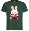 Чоловіча футболка Зайчик їсть рамен Темно-зелений Чоловіча футболка Зайчик їсть рамен Темно-зелений фото