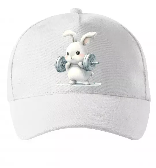 Кепка Зайчик з штангою Білий фото