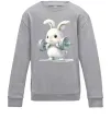 Детский Свитшот Зайчик з штангою Серый меланж фото