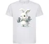 Детская футболка Зайчик з штангою Белый фото