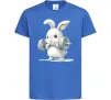 Детская футболка Зайчик з штангою Ярко-синий фото