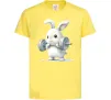 Детская футболка Зайчик з штангою Лимонный фото