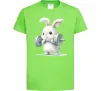 Детская футболка Зайчик з штангою Лаймовый фото