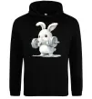 Жіноча толстовка (худі) Зайчик з штангою Чорний Жіноча толстовка (худі) Зайчик з штангою Чорний фото