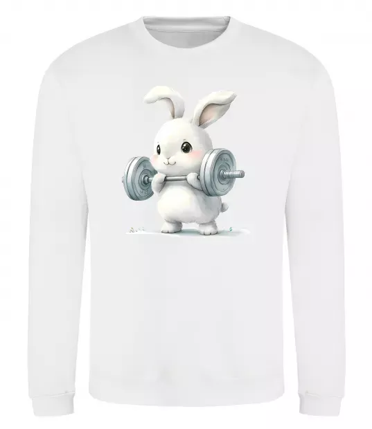 Свитшот Зайчик з штангою Белый фото