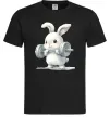 Чоловіча футболка Зайчик з штангою Чорний фото