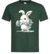Чоловіча футболка Зайчик з штангою Темно-зелений фото
