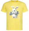 Чоловіча футболка Зайчик з штангою Лимонний фото