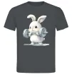 Чоловіча футболка Зайчик з штангою Графіт фото