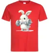 Чоловіча футболка Зайчик з штангою Червоний фото