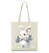 Еко-сумка Зайчик з штангою Бежевий фото