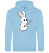 Чоловіча толстовка (худі) Зайчик з ножем Блакитний фото