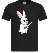 Мужская футболка Зайчик з ножем Черный Мужская футболка Зайчик з ножем Черный фото