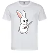 Мужская футболка Зайчик з ножем Белый Мужская футболка Зайчик з ножем Белый фото
