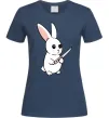 Жіноча футболка Зайчик з ножем Темно-синій фото