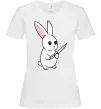 Жіноча футболка Зайчик з ножем Білий фото
