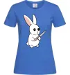 Жіноча футболка Зайчик з ножем Яскраво-синій фото