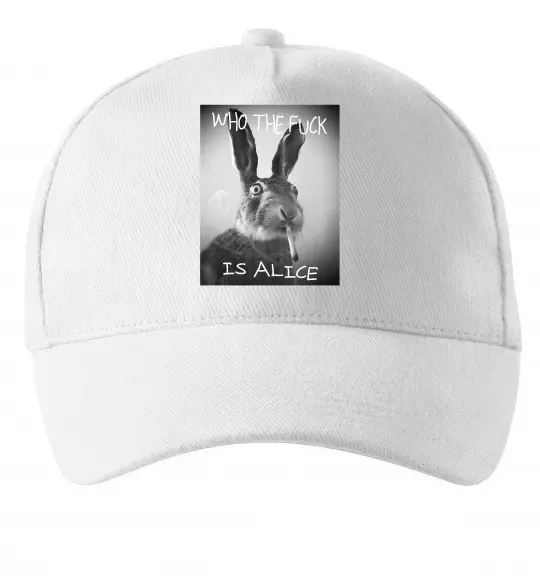 Кепка Who is Alice? Белый фото