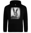 Мужская толстовка (худи) Who is Alice? Черный фото
