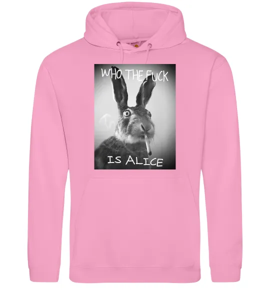 Женская толстовка (худи) Who is Alice? Розовый фото