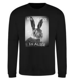 Свитшот Who is Alice? Черный фото