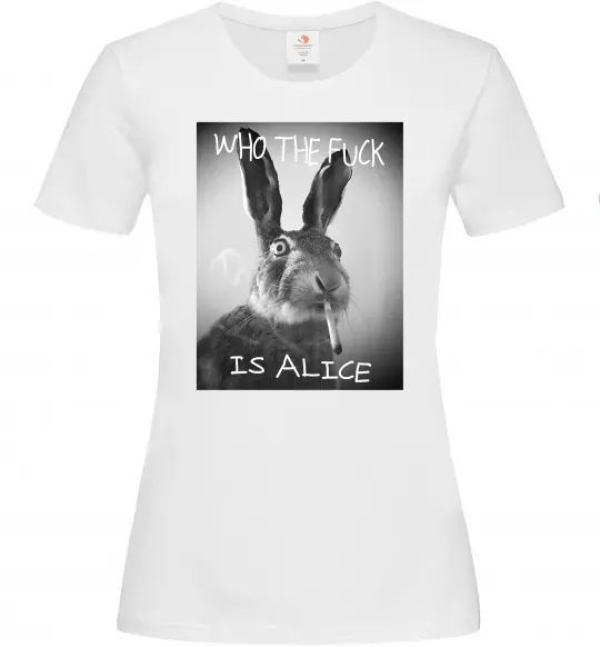 Женская футболка Who is Alice? Белый фото