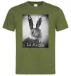 Мужская футболка Who is Alice? Оливковый фото