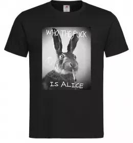 Мужская футболка Who is Alice? Черный фото