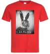 Мужская футболка Who is Alice? Красный фото