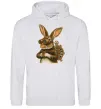 Мужская толстовка (худи) Steampunk rabbit Серый меланж фото