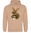 Мужская толстовка (худи) Steampunk rabbit Песочный фото