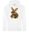 Женская толстовка (худи) Steampunk rabbit Белый фото