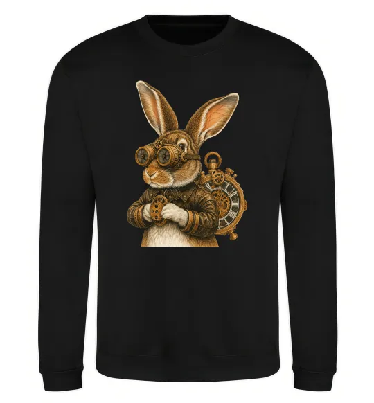 Свитшот Steampunk rabbit Черный фото