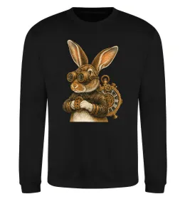 Світшот Steampunk rabbit Чорний фото