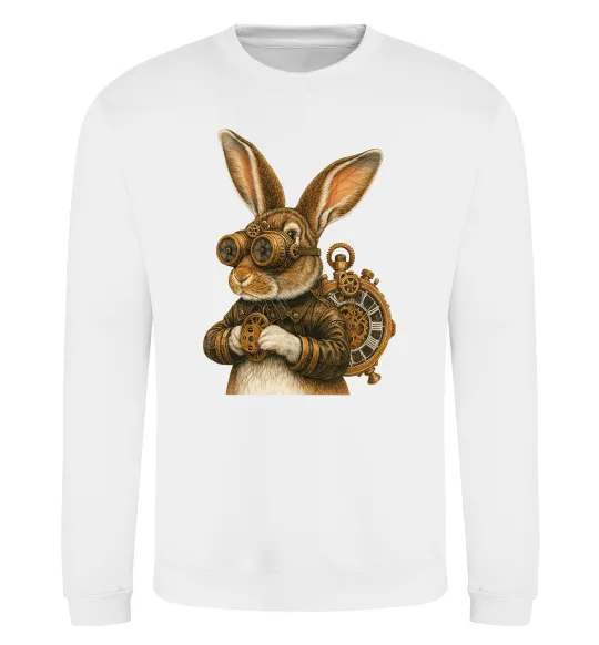 Свитшот Steampunk rabbit Белый фото