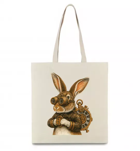 Эко-сумка Steampunk rabbit Бежевый фото