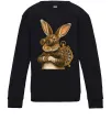 Детский Свитшот Steampunk rabbit Черный фото
