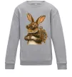 Детский Свитшот Steampunk rabbit Серый меланж фото